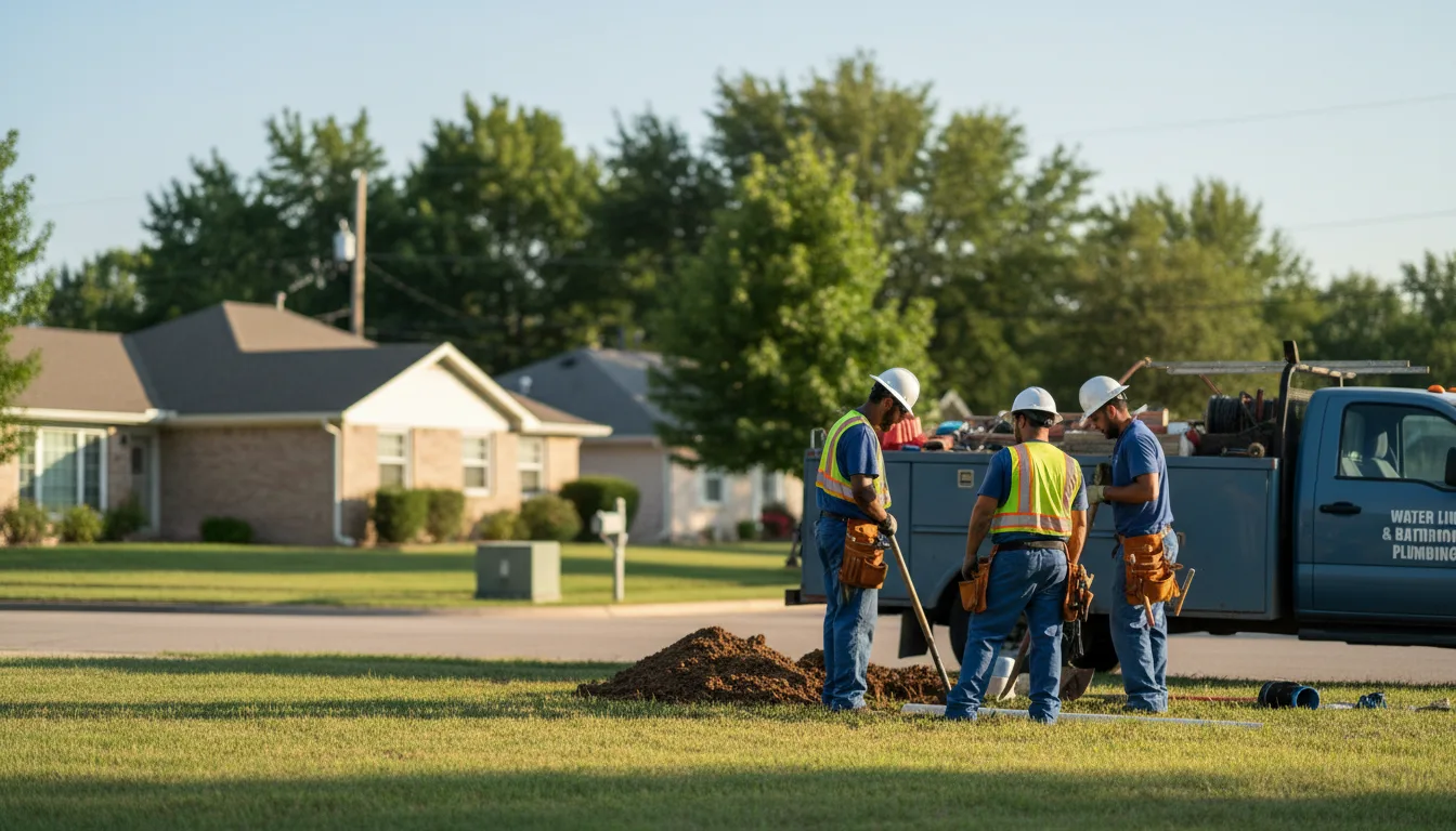 Residential water line and bathroom plumbing service in Manning, ND